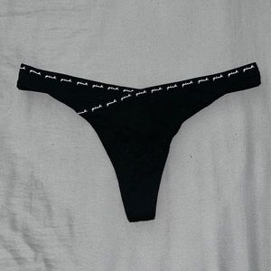 Victoria secret pink logo thong